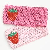 スウィートキス　いちご 付 リボン レース ヘアバンド セット　ベビー　キッズ