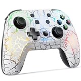 Switch コントローラー、Switch/Switch OLED/Switch Lite用ワイヤレスプロコントローラー、APPカスタマイズ/クラック/ターボ/マクロ/振動/モーションコントロール付き9色調整可能なLEDワイヤレススイッチコントローラー