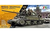 【イタレリ】6568)1/35 M4A1 シャーマン w/アメリカ歩兵