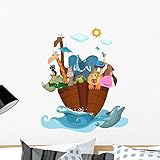 Wallmonkeys Noahs Ark Babys Nursery Peel and Stick Wall Decals WM309033 (24 in H x 20 in W) [並行輸入品]