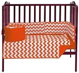 Baby Doll Bedding Chevron Mini Crib/ Port- A-Crib Bedding, Orange by BabyDoll Bedding