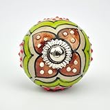 Ornate colorful floral Ceramic knobs for cabinets & cupboards - hand painted pulls