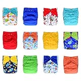 One Size Reusable Charcoal Bamboo Cloth Pocket Diapers, Bundle Set + 24 Inserts (Boy-2) by Ecoable