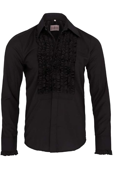 Zen Retro Mens Ruffle Ruche Frill 