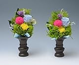 枯れない仏花 プリザーブドフラワー お仏壇向け飾り花 (空)　M15-515 (一対（二個セット）)