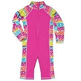 Sun Smarties Baby Girl UPF 50 + One Piece UV保護Rainbow Surf Suit Sunsuit カラー: ピンク