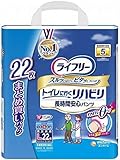 スーパーロング吸収体！ ライフリー リハビリパンツ 5回吸収　大徳用L-22枚 6入（3合）
