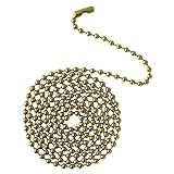 Westinghouse 7704300 Lighting 12' Solid Brass Beaded Chain With Connector, Brass [並行輸入品]