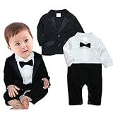 Cuteshower ベビー フォーマルスーツ 男の子 紳士服 カバーオール ロンパース 長袖 70