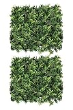 MedianField 【 ウォールグリーン 壁掛け ２個 セット 50cm×50cm アイビー 】 フェイクグリーン リーフグリーン 観葉植物 造花 人工観葉植物 インテリア アンティーク 雑貨 人