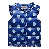 子供服　冬　ダウンジャケット　チョッキ　保温性よく　厚くする　ファッション　軽快　着心地良い　サファイア色　110cm