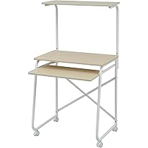 Amazon.co.jp: 山善(YAMAZEN) パソコンデスク コンパクト (上棚