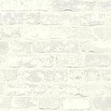 York Wallcoverings lg1480 Stuccoedレンガ壁紙、ホワイト/オフWhites