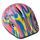 ヘルメット 子供用 キッズ 超軽量 安全 頭囲/～54cm 4歳～7歳 男女 ブルー/レッド ブラック/赤 ピンク/黄 自転車 等 @a538 (ピンク/イエロー _85209)