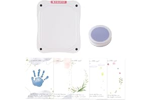 手形 足形 何度も使える 汚れないスタンプ おててとあんよ メモリアル 赤ちゃん 幼児期 子供 安心の日本製 すぐに使えるデザイン台紙付き 記念 オシャレ かわいい デザインB そらいろ 青