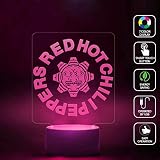 cmlart Red Hot Chili Peppersロゴ3dランプ夜間7色変更BestギフトNight Light LED家具デスクテーブル照明ホーム装飾おもちゃ CMLART