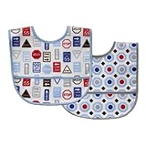Luvable Friends Baby Bib With Waterproof Backing, Blue, 2-Count by Luvable Friends [並行輸入品]