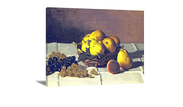 Amazon Co Jp アート 絵画 ポスター 梨とブドウモネの有名な画家 キャンバス 絵 アート 新鮮な果物 塗料 キット 壁 概要 ホビー