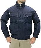 [アジト] 空調服 長袖 服のみ 単品 ファン無 作業服 ブルゾン ネイビー M