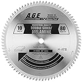 A.G.E. Series by Amana Tool MD10-803 Double Sided Melamine 10-Inch Diameter by 80-Teeth by 5/8-Inch 