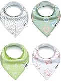 Baby Bandana Drool Bibs for Drooling and Teething Gift Set For Girls - Gemma Set by Zoozik by Zoozik