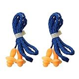 耳プラグ，SODIAL(R) 25ｘ耳プラグ　コード付き　アンチノイズ　旅行　耳プラグ