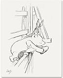 Will It Float ? – Winnie the Pooh 11 x 14額なし保育園アートプリント