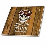3droseラス・ビリントン・デザイン – フェッチMe rum-アンティーク調海賊スカルデザイン – タイル 8-Inch-Ceramic ct_240984_3