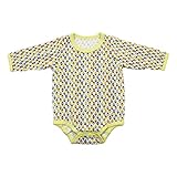 【SiShuNon/SKAPE】三角・ドット長袖ボディシャツ エスケープ ベビー 男の子 女の子 三角 ドット 水玉 長袖 ボディシャツ 80 13 オレンジ
