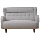 アビライト 大川家具 ハイバック 2人掛け ファブリックソファ ダークグレー SKT-0012