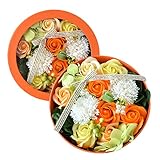 花由 ソープフラワー ラウンドボックス ソープフラワー オレンジ