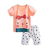 【SEBLES】ベビー 赤ちゃん 半袖 ラウンドネック シャツ Tシャツ 短パン 半ズボン パンツ 無地 プリント 肩ボタン スター 上下 セット 初夏 夏 薄手 0歳 1歳 2歳(タイプJ,80cm