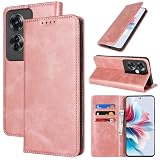 OPPO Reno11 A ケース オッポ リノ11A 手帳型 OPPO Reno11 A A401OP カバー OPPO Reno11 A 手帳型ケース OPPO Reno 11A 手帳ケース OPPO Reno11 A case zouzt 合成皮革 財布型 カード収納 内蔵マグネット 横置きスタンド機能 二つ折り 手作り 大人っぽい 落ち着くデザイン - ピンク