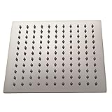 Rovate 8インチSquareオーバーヘッドシャワーヘッド、Abd 1 / 2コネクター降雨シャワーヘッドバストップシャワースプレーのバスルーム、クローム。。。 Full Size NVT871