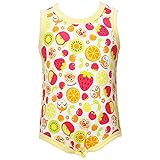 【本体綿100％】2016年 夏物 アンパンマンガール 天竺 フルーツ柄 ノースリロンパス Anpanman Girl イエロー◇80cm