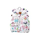 FEVON　ベスト　子供服　女の子　ベビー　アウター　秋　冬　フード付き　キッズコート　ジャケット　中綿　暖かい　可愛い　落書きプリント　おしゃれ　ガールズ　厚手　保温　防寒　お出かけ　ノースリーブ 