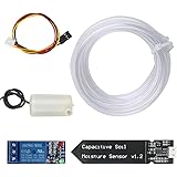 WayinTop 自動水やり装置 DIYキット 静電容量式土壌水分センサー + 小型ポンプ DC3V 5V + 1M ホース + リレーモジュール 1チャンネル ガーデニング 家庭園芸 盆栽 庭園 花植 木鉢 植木鉢