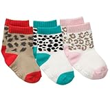 カーターズ（Carter's）靴下セット,女の子アニマル（ベージュ・ホワイト・レオパード）ソックス3枚組セット,チーター,靴下,出産祝い,ベビー,キッズ[並行輸入品]