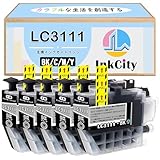 【InkCity】ブラザー用LC3111互換インクカートリッジ【BK×5本】大容量【純正併用可能/高精彩・高発色/ICチップ残量表示/安心サポート】DCP-J572N、DCP-J577N、DCP-J587N、DCP-J972N 、DCP-J978N-W/B、DCP-J987N-W、MFC-J893N、MFC-J738DN/DWN、MFC-J998DN/DWNなど利用可能