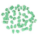 50個入り 端子台 ターミナルブロック ネジ端子ブロック 2.54mmピッチ PCBターミナルブロック ターミナルブロック コネクター 2ピン PCBマウント 汎用