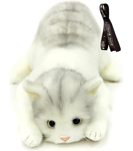 Amazon.co.jp: 日本製 リアルな猫のぬいぐるみ 58cm (トラグレーL