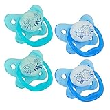 Dr. Brown's 4 Piece Glow in The Dark Stage 1 Pacifier for Web, Blue, 0-6 Month by Dr. Brown's