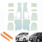 トヨタ アルファード30系 ルームランプ ヴェルファイア ルームランプ 30系 LED ルームランプ 適用/対応車種専用設計 LED バルブ ライト Alphard 30系 Velfire 30系 AYH30W/AGH30W/AGH35W GGH30W/GGH35W適用/対応 室内灯 6000K ホワイト 取付簡単 3chip 5050 168 凳 全10点 (アルファード30系 適用/対応ホワイト)