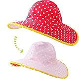 ラッフルバッツ 帽子 rufflebutts 日よけ ベビー帽子 ベビーハット リバーシブル ドット （サイズ：3T-6T、カラー：Red/pink polka Dot） [並行輸入品]
