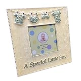 Baby Boy Silver Metal and Enamel Frame A Special Little Boy 3 X 3 [並行輸入品]