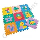 Animal Puzzle Play Mat 9 Tile EVA Foam , Floor Mat By C&HR by CNH [並行輸入品]