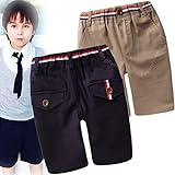 (ハニーブロッサム) HONEY BLOSSOM 男の子 おしゃれ こども服 【 キッズ ハーフ パンツ 】 トリコロール ライン コットン ウエストゴム シンプル 半ズボン お出掛け カジュアル フ