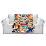 ブランケットウルトラソフトFuzzy 4サイズ！DIANOCHEデザインからby Karen TarltonホームDecor Unique Designer芸術的スタイリッシュな寝室アイデアCouch