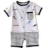 【SEBLES】ベビー 赤ちゃん 男の子 カバーオール ロンパース 半袖 ラウンドネック セットアップ プリント コットン 綿 ボトムス 春 夏 0歳 3ヶ月 6ヶ月 12ヶ月(タイプI,80cm)