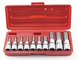 10-pc. 3/8" & 1/2" Drive Metric Hex Bit Socket Set [並行輸入品]